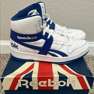Reebok BB 5600 Archive High-Top Sneakers - White and Blue